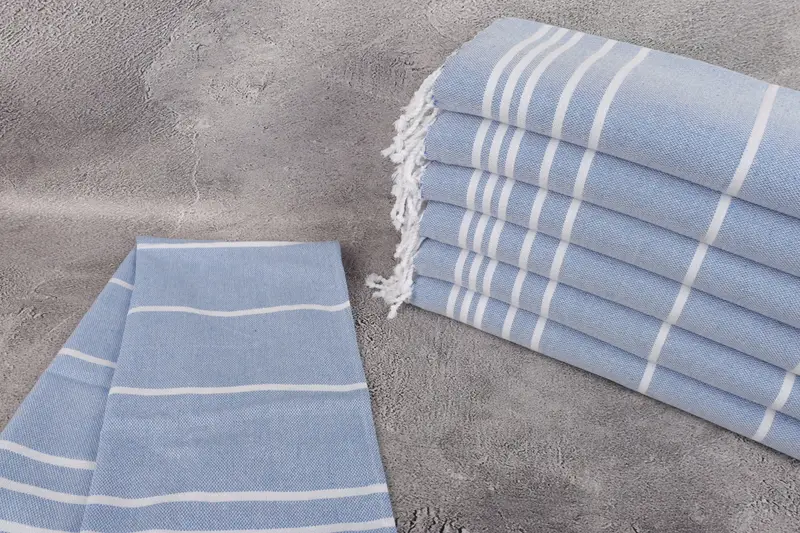 Monogram Kitchen Towel, Beach Theme Wedding Gift, Christmas Gift, Personalized Kitchen Towel, Bridesmaid Gifts, 38x18 Cotton Striped Towel - 2