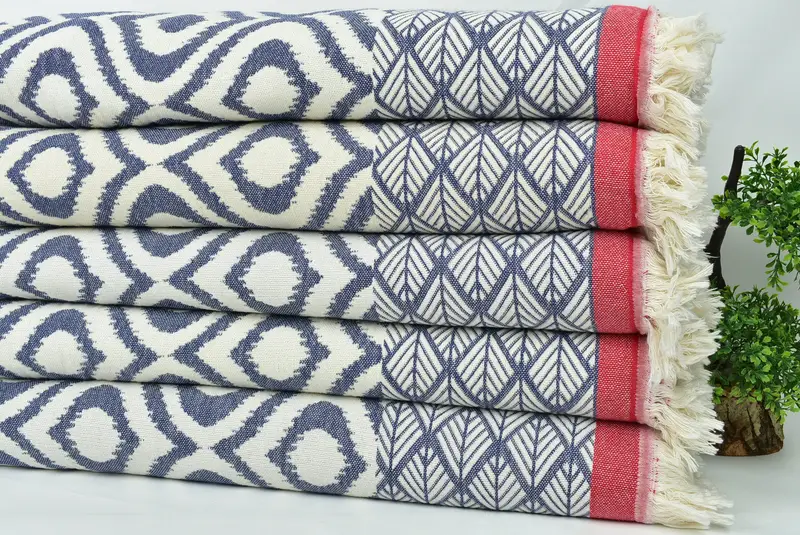Throw Blanket, 68x50 Cotton Diamond Towel, Grandma Gift, Turkish Throw Blanket, Personalized Blanket, Throw Blanket Couch, Spooky Bachelorette Party - 4