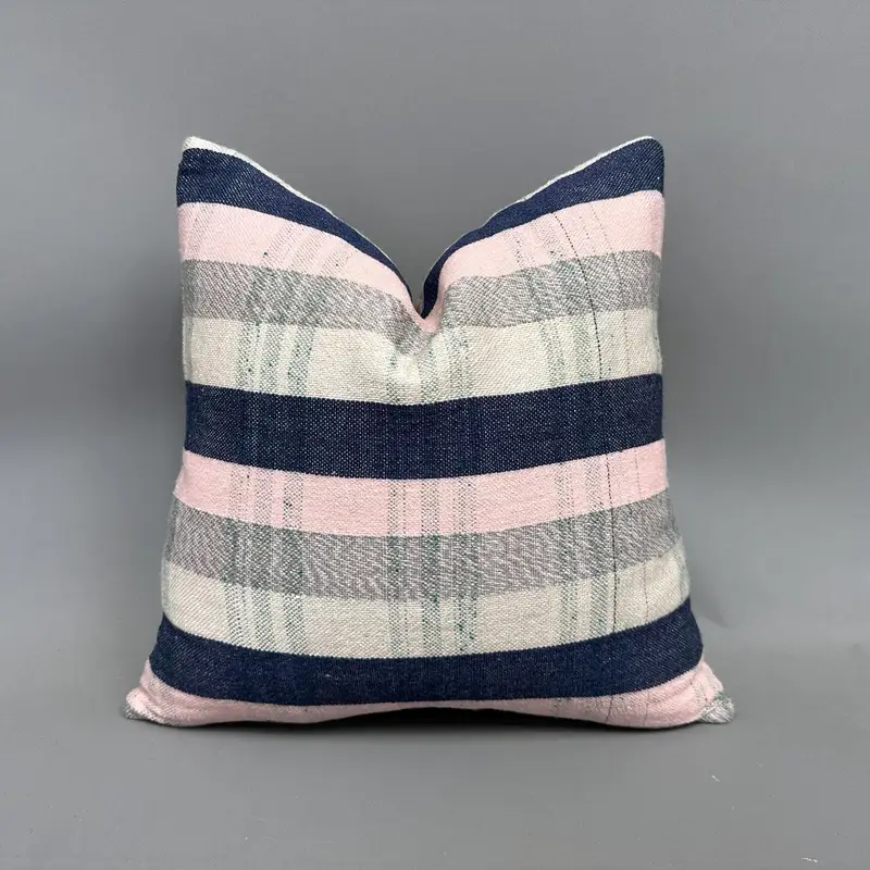 18x18 Pink Pillow Case, Ikat Pillow Case, Ethnical Kilim Rug Pillow, Garden Cushion Case, Boho Pillow, Sofa Cushion Case, Gift Pillow, Cushion Case - 1
