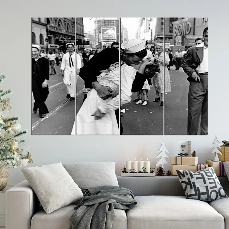 V-J Day in Times Square, V-J Day in Times Square Canvas, parejas besando lienzo, impresión de arte moderno, foto de premio ganador, besos de Times Square - 8