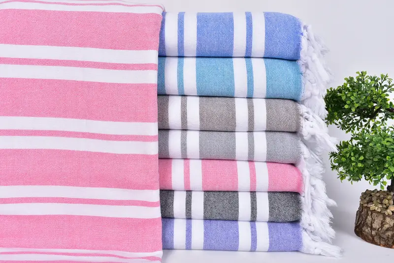 68x36 Cotton Striped Terry Towel, Absorbent towel, Best Friend Gift, Valentines Day Gift For Him, Personalized Wedding Gift, Beach Towel Bulk - 1