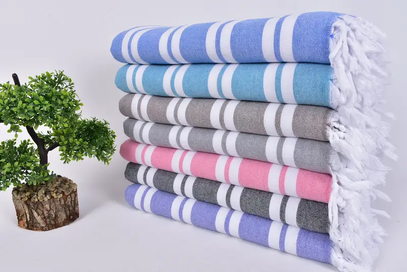 68x36 Cotton Striped Terry Towel, Absorbent towel, Best Friend Gift, Valentines Day Gift For Him, Personalized Wedding Gift, Beach Towel Bulk - 3