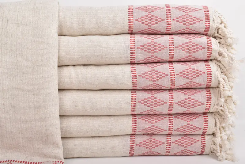 Bachelorette Party Favors, 100x88 Linen Kilim Design Towel, Wedding Hand Made Gift, Employee Gifts, Woven Throw Blanket, Bedspread, Turkish Bedcover - 1