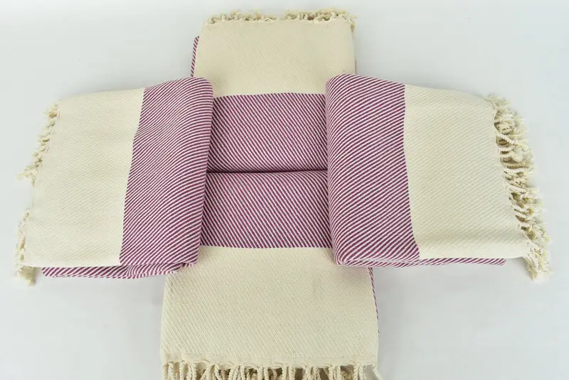 Custom Towel, Thin towel, Handmade Gift, 70x40 Cotton Striped Towel, Merry Christmas Gifts, Organic Cotton Towel, Beach Towel Personalized - 6