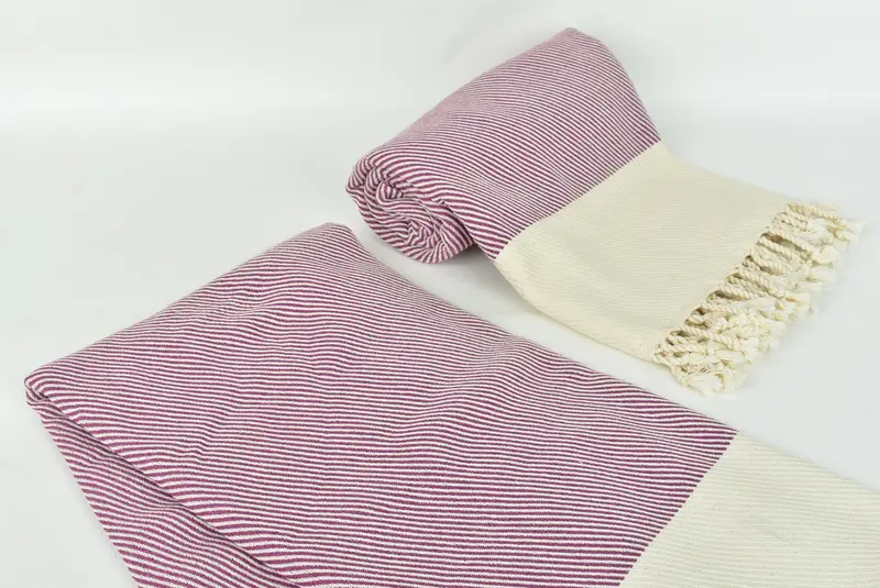 Custom Towel, Thin towel, Handmade Gift, 70x40 Cotton Striped Towel, Merry Christmas Gifts, Organic Cotton Towel, Beach Towel Personalized - 7