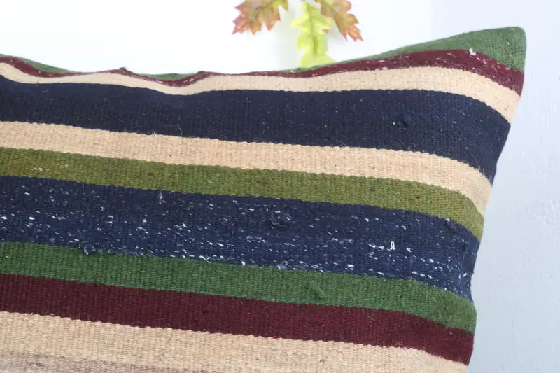Handmade Kilim Cushion, 32x32 Green Cushion, Cushion, Couch Pillow, Ethnical Kilim Rug Pillow, Ethnic Throw Pillow Sham, Turkish Kilim Pillow - 5