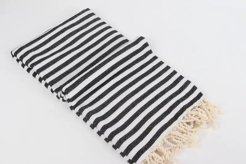Holiday Towel, Bachelorette Beach Towel, Soft towel, 70x40 Cotton Striped Towel, Monogrammed Beach Towel, Boyfriend Christmas Gift, Summer Gift - 6