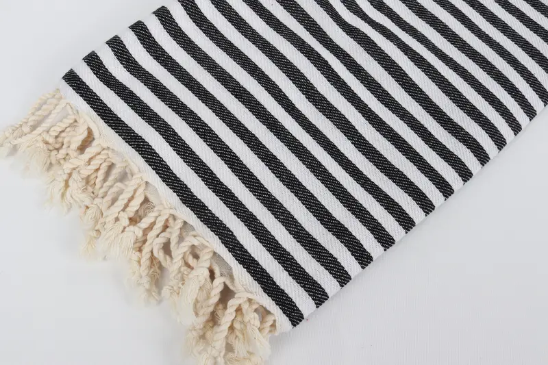 Holiday Towel, Bachelorette Beach Towel, Soft towel, 70x40 Cotton Striped Towel, Monogrammed Beach Towel, Boyfriend Christmas Gift, Summer Gift - 7