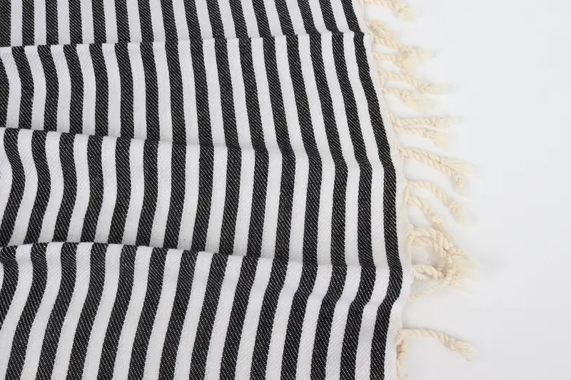 Holiday Towel, Bachelorette Beach Towel, Soft towel, 70x40 Cotton Striped Towel, Monogrammed Beach Towel, Boyfriend Christmas Gift, Summer Gift - 8