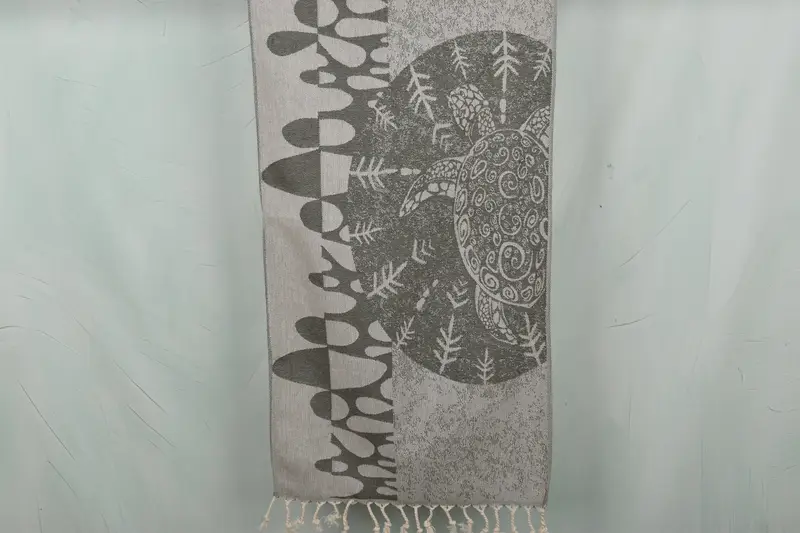 Personalized Gift For Him, Monogram Kitchen Towel, Monogram Hand Towel, 36x18 Cotton Turtle Design Towel, Personalized Gifts, Towel With Name - 1