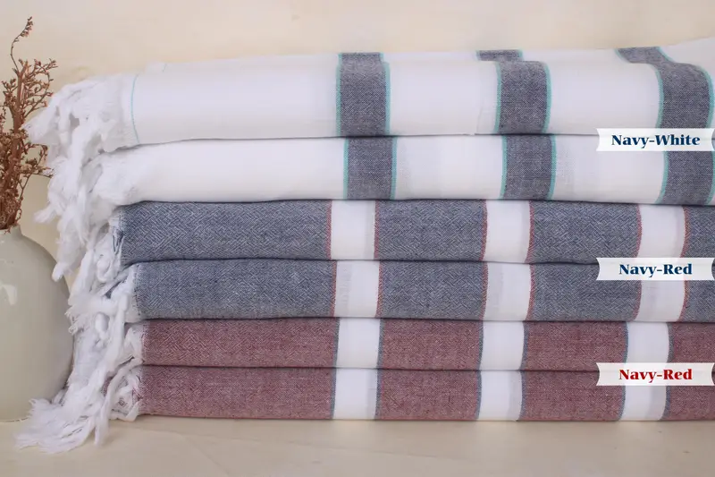 70x40 Cotton Striped Towel, Monogram Beach Towel, Bridesmaid Gifts Personalized, Quick-dry towel, Beach Towel Personalized, Custom Wedding Gift - 2