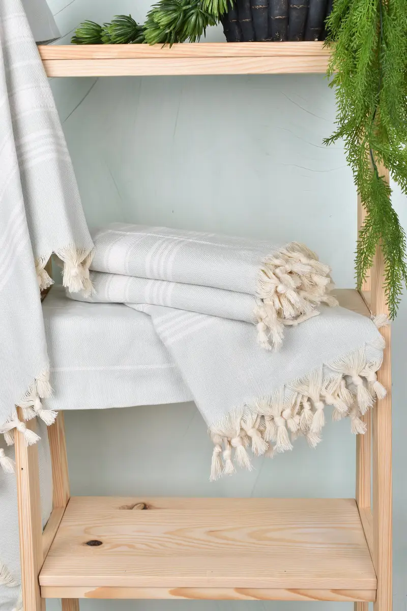 Personalized Turkish Towel, Bridal Gifts, Turkish Towel Set, Organic Towel, 70x40 Cotton Herringbone Towel, Personalized Beach Towel, Handmade Gift - 6