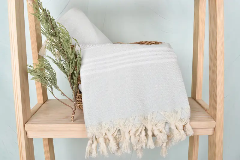 Personalized Turkish Towel, Bridal Gifts, Turkish Towel Set, Organic Towel, 70x40 Cotton Herringbone Towel, Personalized Beach Towel, Handmade Gift - 4
