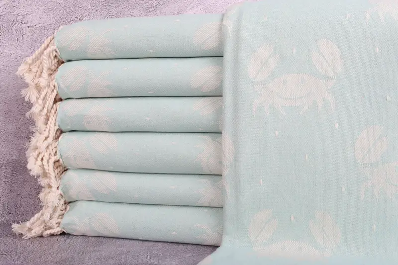 Bachelorette Party Decorations, Soft towel, Custom Wedding Gift From Bridesmaid, Monogram Beach Towel, Baby Boy Gift, 68x40 Cotton Crab Design Towel - 1