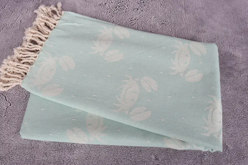 Bachelorette Party Decorations, Soft towel, Custom Wedding Gift From Bridesmaid, Monogram Beach Towel, Baby Boy Gift, 68x40 Cotton Crab Design Towel - 6