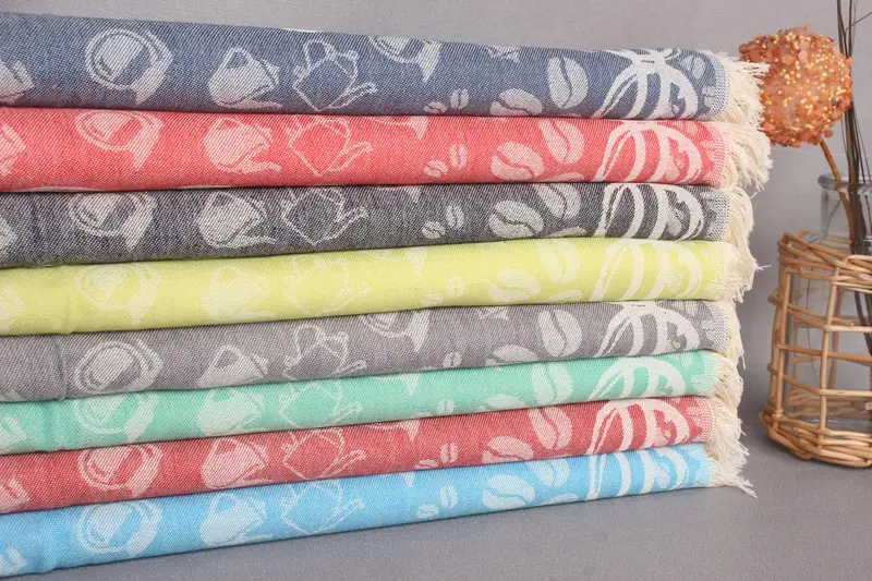 Monogram Kitchen Towel, Personalized Hand Towel, Bachelor Gifts, 28x20 Cotton Coffee Patterned Towel, Turkish Towel Monogram, Turkish Hand Towel - 2