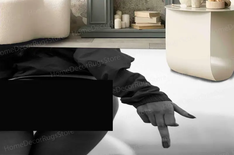 Şehvetli Kadın Tasarım Baskılı Halı - Cesur, Modern Ev Dekorasyonu