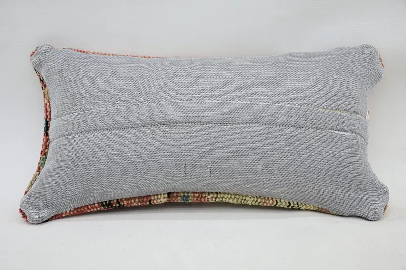 Pillow Case, Ethnic Pillow, 8x16 Red Pillow Sham, Handmade Kilim Cushion, Kilim Cushion Sham, Home Decor Pillow, Bolster Cushion - 6