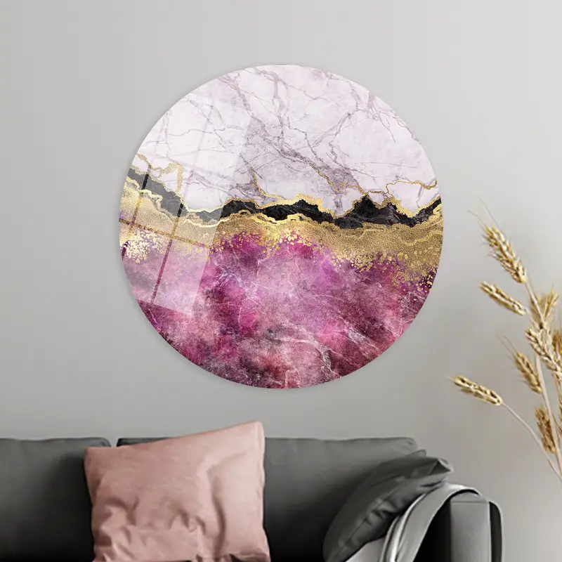 Elegant Pink Marble Printed Canvas: Luxury Wall Art Decor