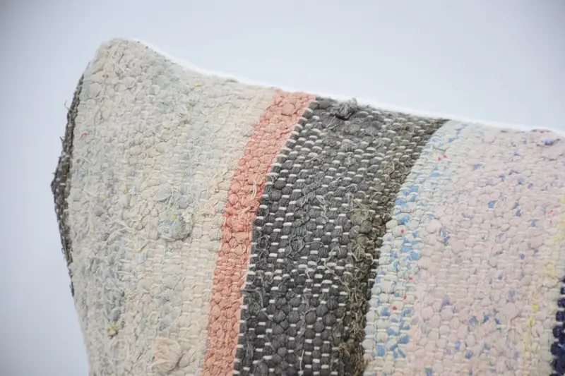 Kilim Cushion Sham, Car Cushion Case, Yoga Cushion, 12x48 White Pillow, Antique Pillows, Pillow Cover, Vintage Kilim Pillow - 2