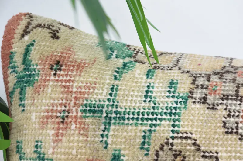 Chair Cushion Cover, Designer Throw Pillow Sham, Throw Kilim Pillow, 12x24 Beige Pillow Case, Boho Pillow, Vintage Kilim Pillow, Cushion - 2
