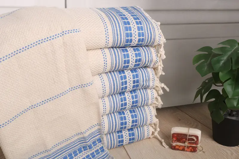 40x20 Linen Striped Towel, Custom Hand Towel, Grandma Gift, Monogram Kitchen Towel, Personalized Hand Towel, Monogram Towels, Gift For Wedding Day - 1
