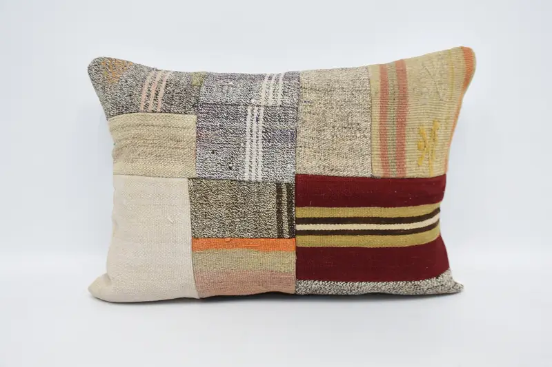 Throw White Minimalist Euro Sham, Striped Moroccan 50x70 cm Pillow Case - 1
