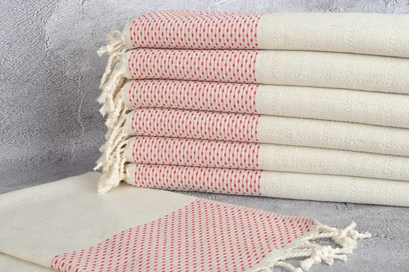 Bridesmaid Proposal Gift, Organic Tea Towel, Wedding Gift, Beach Theme Wedding Gift, 40x20 Cotton Polka Dot Towel, Wedding Favors, Kitchen Towel - 2