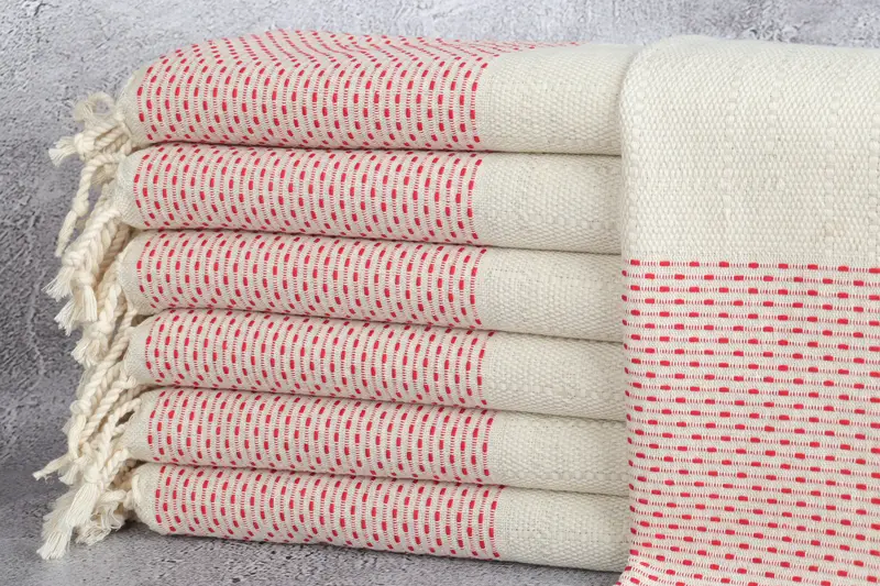 Bridesmaid Proposal Gift, Organic Tea Towel, Wedding Gift, Beach Theme Wedding Gift, 40x20 Cotton Polka Dot Towel, Wedding Favors, Kitchen Towel - 1