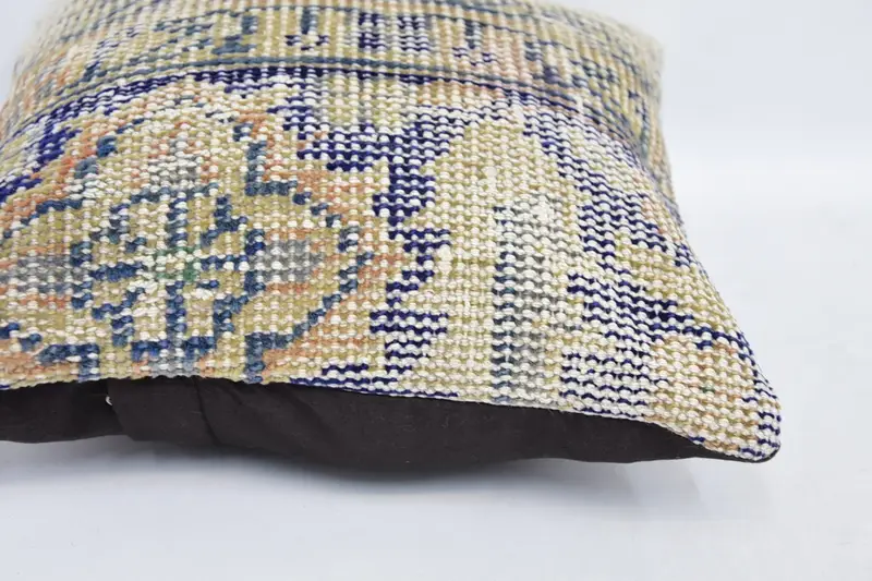 Vintage Pillow, Gift Pillow, Turkish Rugs Cushion Cover, Cushion Cover, Boho Pillow Sham Cover, Pattern Throw Pillow Case, 12x12 Beige Pillow Sham - 5