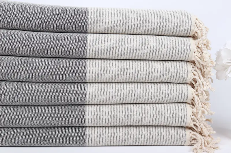 70x40 Cotton Striped Towel, Cute Beach Towel, Fouta towel, Unique Gift, Bachelor Towel, Quick-Dry Beach Towel, Custom Wedding Towel, Gift For Him - 3