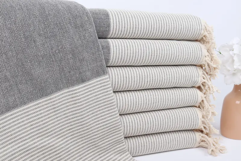 70x40 Cotton Striped Towel, Cute Beach Towel, Fouta towel, Unique Gift, Bachelor Towel, Quick-Dry Beach Towel, Custom Wedding Towel, Gift For Him - 1