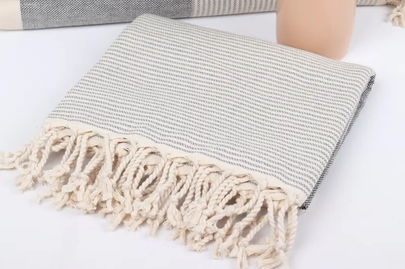 70x40 Cotton Striped Towel, Cute Beach Towel, Fouta towel, Unique Gift, Bachelor Towel, Quick-Dry Beach Towel, Custom Wedding Towel, Gift For Him - 5