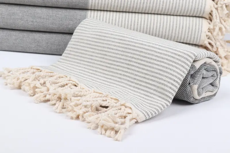 70x40 Cotton Striped Towel, Cute Beach Towel, Fouta towel, Unique Gift, Bachelor Towel, Quick-Dry Beach Towel, Custom Wedding Towel, Gift For Him - 4