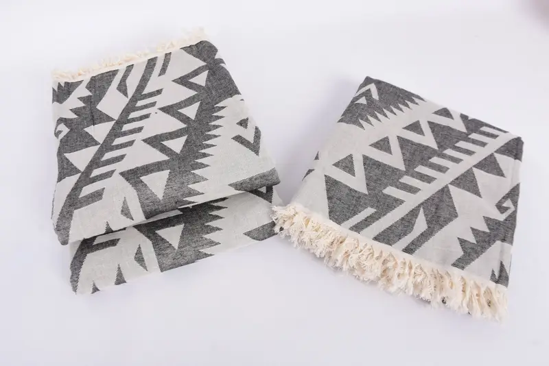 Travel Towel, Summer Gift, Home Decor Towel, Sand-resistant towel, Luxury Turkish Bath Towel, Monogrammed Beach Towel, 76x40 Cotton Geometric Towel - 8