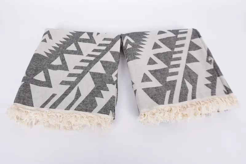 Travel Towel, Summer Gift, Home Decor Towel, Sand-resistant towel, Luxury Turkish Bath Towel, Monogrammed Beach Towel, 76x40 Cotton Geometric Towel - 7