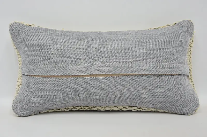 Bolster Throw Cushion, Kilim Cushion Sham, Antique Pillows, Cushion, Gift Pillow, 8x16 Beige Pillow Sham, Neutral Throw Pillow Case - 6