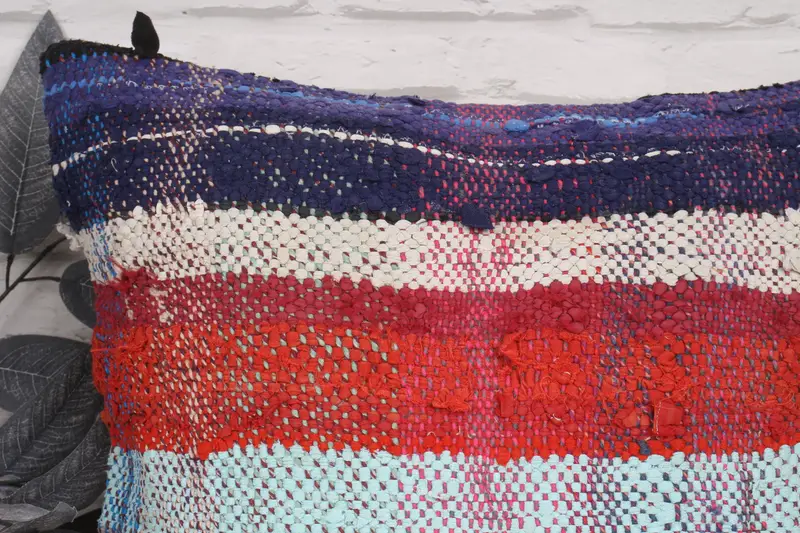 Pillow, Kilim Cushion Sham, Kilim Pillow, 20x20 Blue Pillow Sham, Yoga Pillow Case, Turkish Kilim Pillow, Muted Cushion Cover - 2
