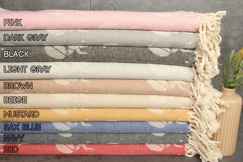 Crab Design Towel Organic Cotton Beige Beach Towel, 40x67 Inches