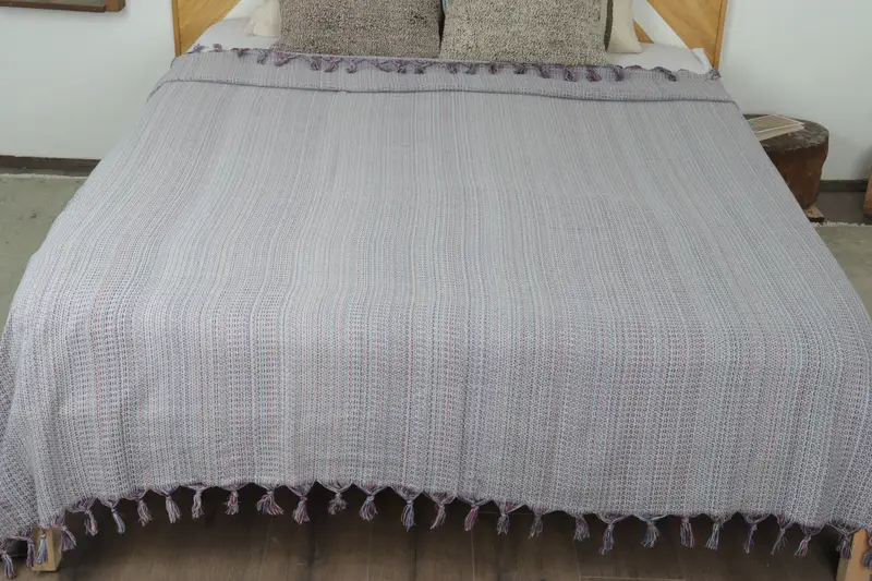 Best Friend Wedding Gift, Organic Throw, Couch Throw Blanket, Custom Blanket, Bridal Shower Gift, Bedspread, 90x88 Cotton Colorful Diamond Towel - 8