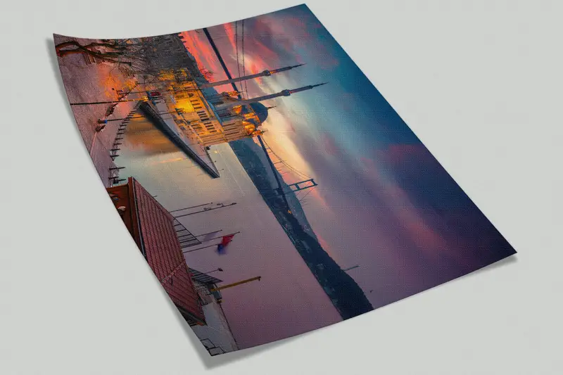 Landscape Wall Decor, View Mural, Turkish Wall Poster, Mosque Mural, Boshphorus Bridge Wall Paper, Sunset Wall Painting, - 7