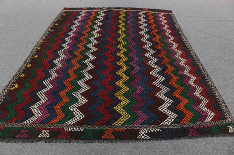 Regenbogen-Ombré-Teppich, 6,8 x 8,8 Fuß, lebendiges Dekor