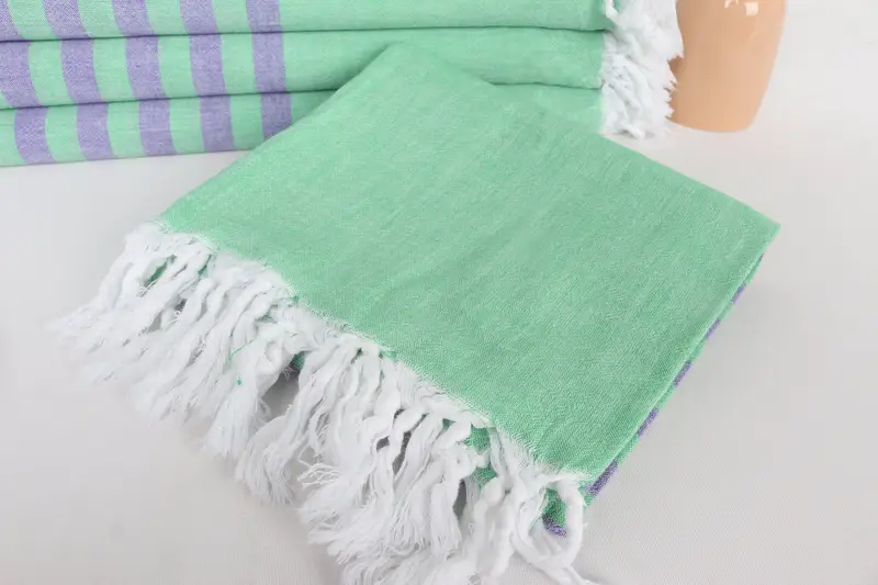 Custom Beach Towel, Organic Cotton Towel, 70x36 Cotton Striped Towel, Yoga Towel, Personalized Beach Towel, Wedding Gift Ideas, Cotton towel - 5