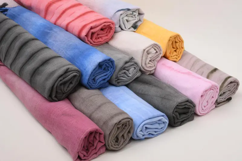 Custom Tie Dye Towel Organic Turkish Cotton Beige 28x63 Inches