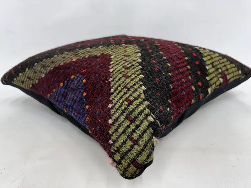 Handmade Kilim Cushion, Turkish Kilim Pillow, Pillow for Sofa, Art Deco Pillow Case, 24x24 Red Pillow, Cushion Case - 6