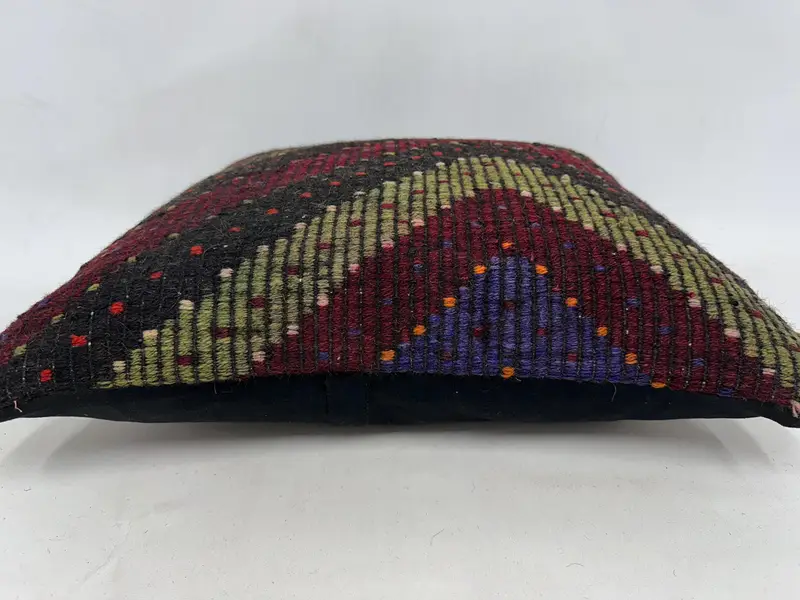 Handmade Kilim Cushion, Turkish Kilim Pillow, Pillow for Sofa, Art Deco Pillow Case, 24x24 Red Pillow, Cushion Case - 5
