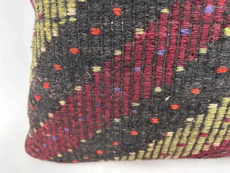 Handmade Kilim Cushion, Turkish Kilim Pillow, Pillow for Sofa, Art Deco Pillow Case, 24x24 Red Pillow, Cushion Case - 2