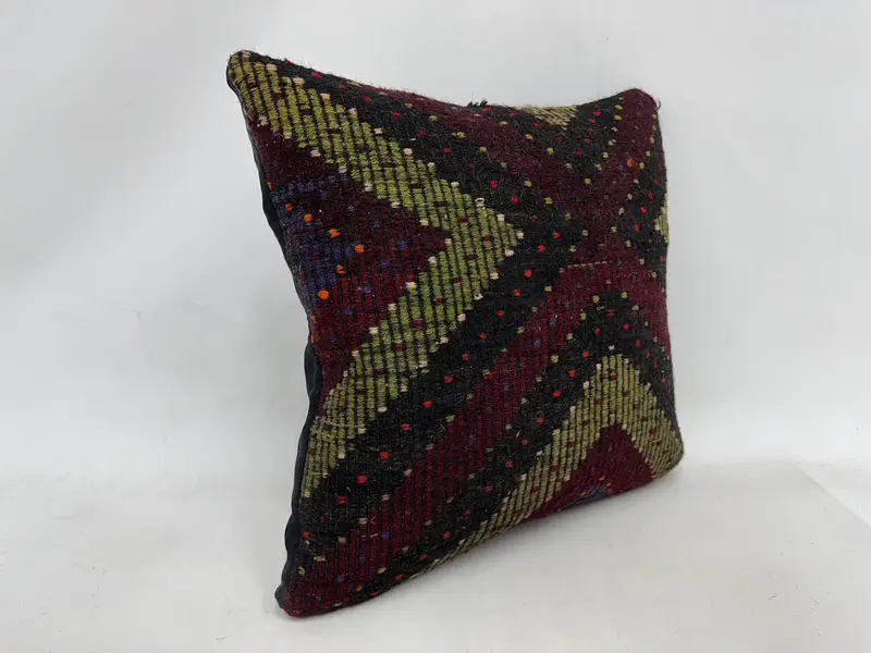 Handmade Kilim Cushion, Turkish Kilim Pillow, Pillow for Sofa, Art Deco Pillow Case, 24x24 Red Pillow, Cushion Case - 3