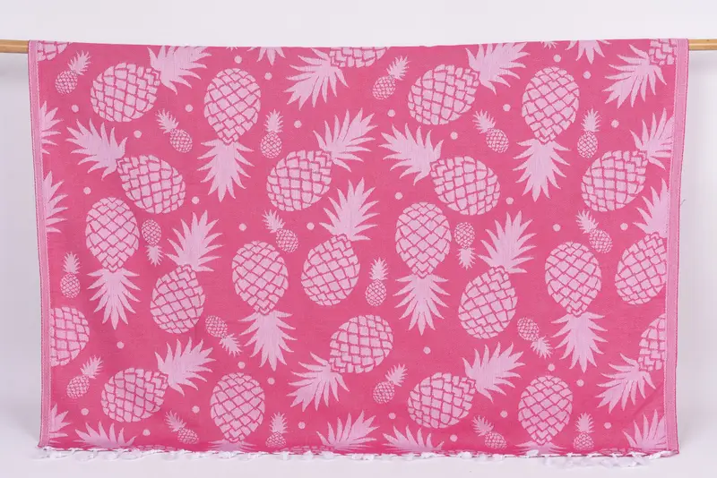 Regalos nupciales, toalla fouta, regalo de boda personalizado, regalos de despedida de soltera de la playa, toalla de diseño de piña de algodón 70x36, toalla de playa turca