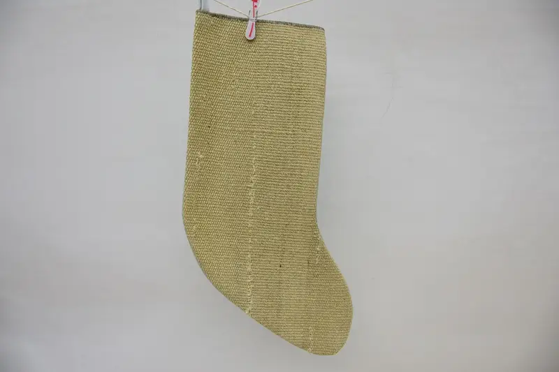 Bej Noel Süsleri Çorabı, 14 İnç Geniş Şenlikli Çorap